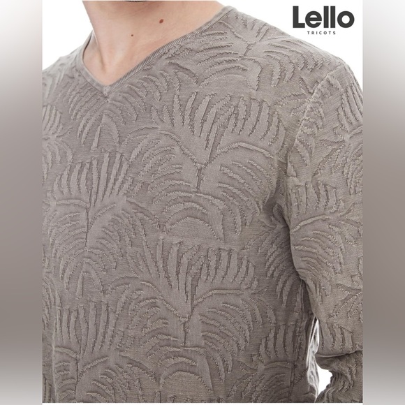 3XL Lello Men‘s Lightweight Cotton Stone Washed Floral Pattern v-Neck … - Picture 10 of 11